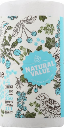 Natural Value 100% Recycled 2-ply Bathroom Tissue Perspective: right