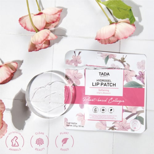 Tada Beauty 6pc Hydrogel Lip Mask Softening Cherry Blossom Lip Mask for Dry Lips Perspective: right