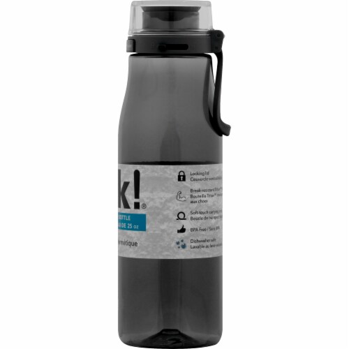Zak! Designs Charcoal Leak-Proof Water Bottle Perspective: right