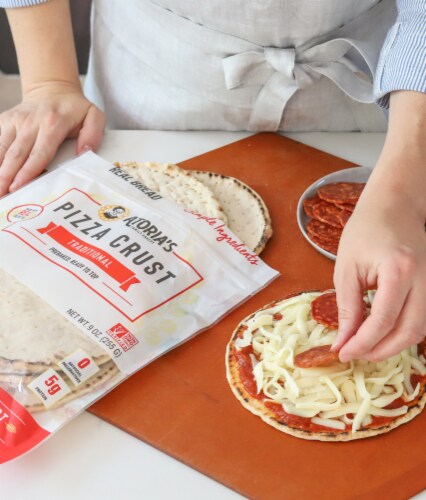 Traditional Personal Pizza Crusts 4-Packs of 6 Pizza Crusts (24 Pizza Crusts) Perspective: right