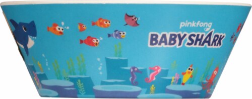 Zak! Designs Baby Shark Melamine Bowl - Blue Perspective: right