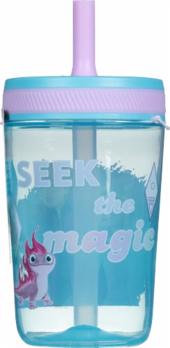 Zak! Designs Baby Shark Leak-Proof Tumbler with Flexible Straw, 15