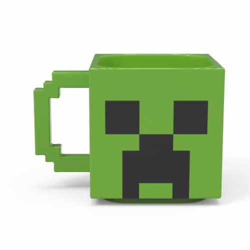 Zak! Designs Minecraft Creeper Ceramic Sculpted Mug Perspective: right