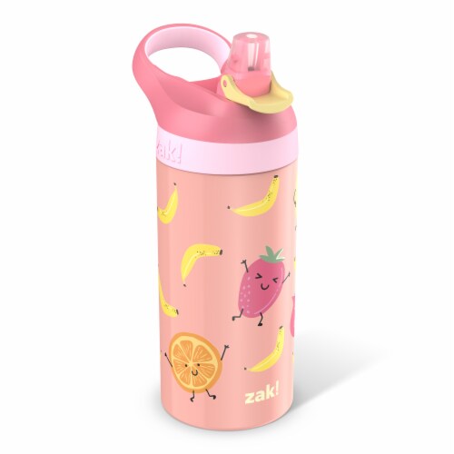 Zak! Designs Happy Fruit Stainless Steel Double Walled Water Bottle Perspective: right