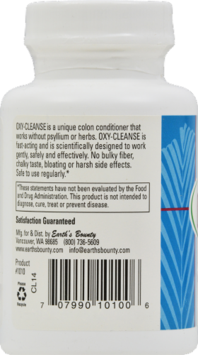 Earth's Bounty Oxy-Cleanse Colon Conditioner Dietary Supplement Capsules 600mg Perspective: right