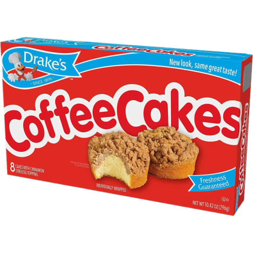 Drake's Coffee Cakes, 8 boxes, 64 Individually Wrapped Breakfast Pastries, Cinnamon Perspective: right