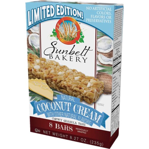 Sunbelt Bakery Coconut Cream Seasonal Chewy Granola Bars, (6-Boxes) Perspective: right
