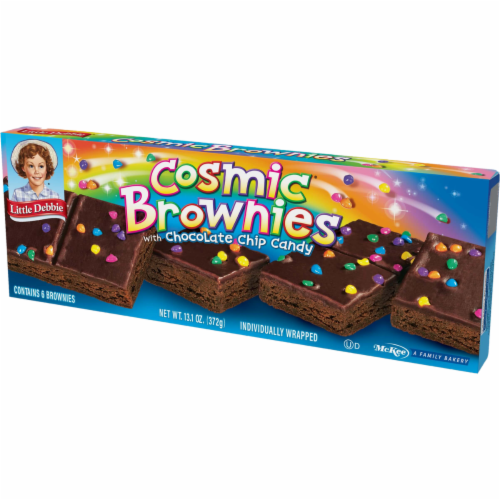Cosmic Brownies, 4 Boxes, 24 Individually Wrapped Brownies With a Candy Coating Perspective: right