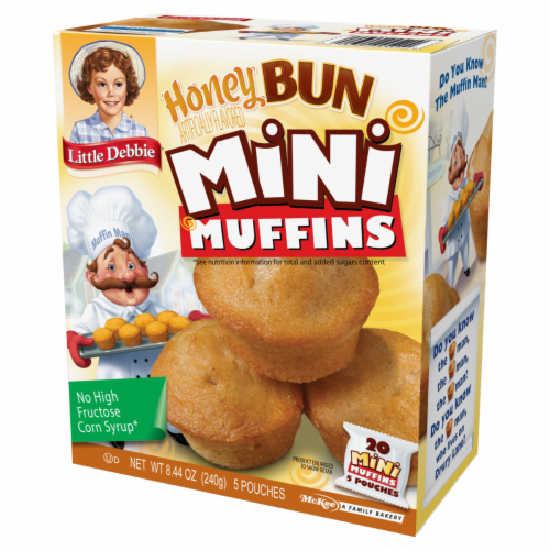 Honey Bun Mini Muffins, 4 Boxes, 20 Travel Pouches of Bite Size Muffins Perspective: right