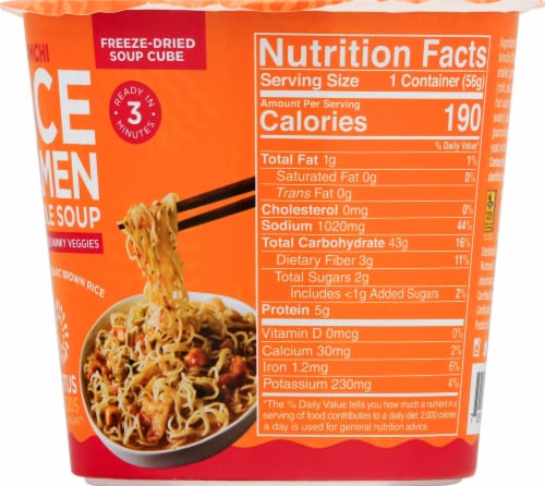 Lotus Foods Gluten Free Spicy Kimchi Rice Ramen Noodle Soup Perspective: right