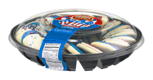 Lofthouse Patriotic Frosted Sugar Cookies Party Tray Perspective: right