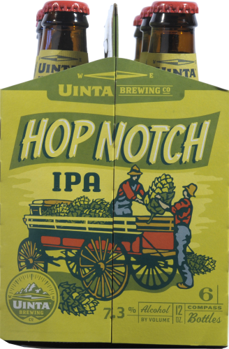 Uinta Brewing Hop Notch IPA Perspective: right