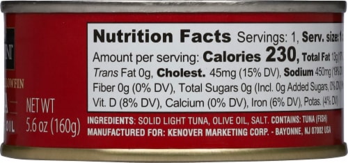 Tuscanini® Solid Light Yellowfin Tuna in Olive Oil Perspective: right