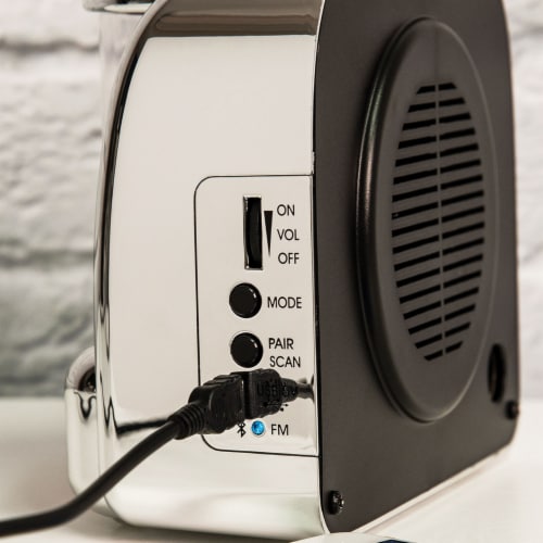 Crosley Electronics Diner Jukebox Radio - Silver Perspective: right