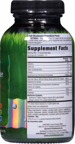 Irwin Naturals Maximum Strength 3-in-1 Carb Blocker Liquid Soft Gels Perspective: right