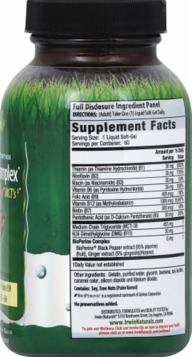 Irwin Naturals Mega B-Complex Perspective: right