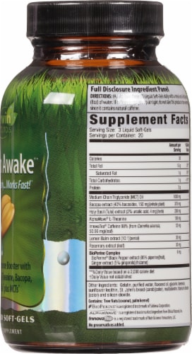 Irwin Naturals Brain Awake Liquid Soft Gels Perspective: right