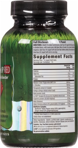 Irwin Naturals® Testosterone UP RED® Liquid Soft-Gels Perspective: right