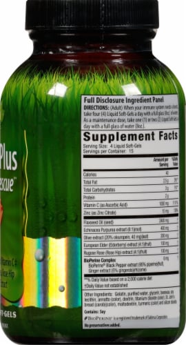 Irwin Naturals Vita-C Plus Urgent Rescue Liquid Soft Gels Perspective: right