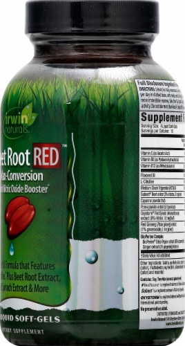 Irwin Naturals Beet Root RED Liquid Soft-Gels Perspective: right