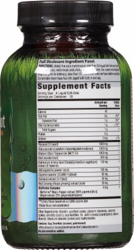 Irwin Naturals® Concentrated Maca Root and Ashwagandha Dietary Supplement Liquid Soft Gels Perspective: right