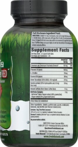 Irwin Naturals Green Tea Fat Burner Red with Nitric Oxide Booster Dietary Supplement Perspective: right