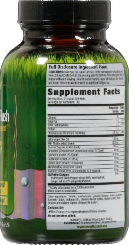 Irwin Naturals 2-IN-1 Cleanse & Flush Weight Loss Support Liquid Soft-Gels Perspective: right