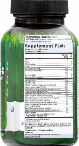 Irwin Naturals Pure Defense Mushroom-8 Immune Support Liquid Soft-Gels Perspective: right