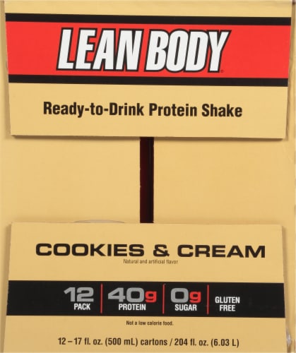 LaBrada Lean Body Cookies N Cream Protein Shake Perspective: right