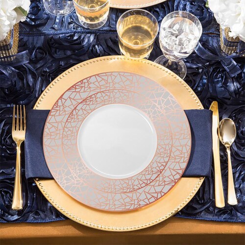 Rose gold wedding plates hotsell