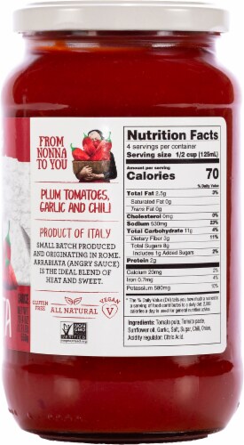 Nonna Pia's Arrabiata Pasta Sauce Perspective: right