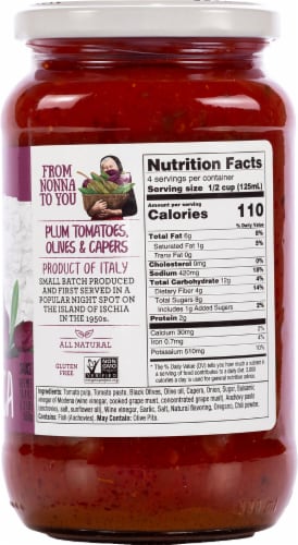 Nonna Pia's Puttanesca Pasta Sauce Perspective: right