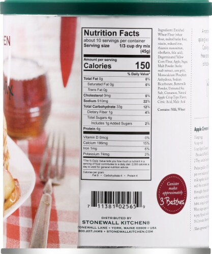 Stonewall Kitchen Cinnamon Apple Pancake & Waffle Mix Perspective: right