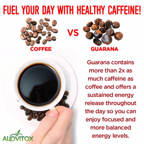 Certified Organic Guarana Seed Powder 8 Oz - Natural Caffeine Energizing Superfood Perspective: right