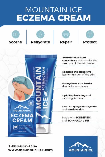 Mountain Ice Eczema And Psoriasis Relief Cream Made With Natural Ingredients Perspective: right