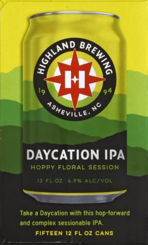 Highland Brewing Daycation IPA Perspective: right
