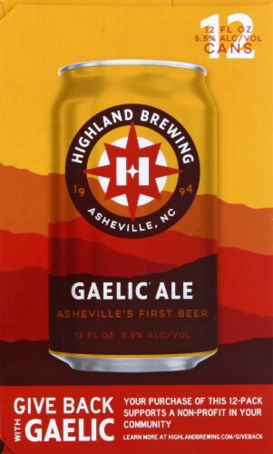 Highland Brewing Company Gaelic Ale Perspective: right