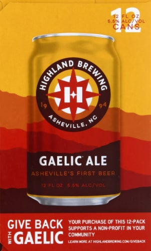 Highland Brewing Company Gaelic Ale Perspective: right