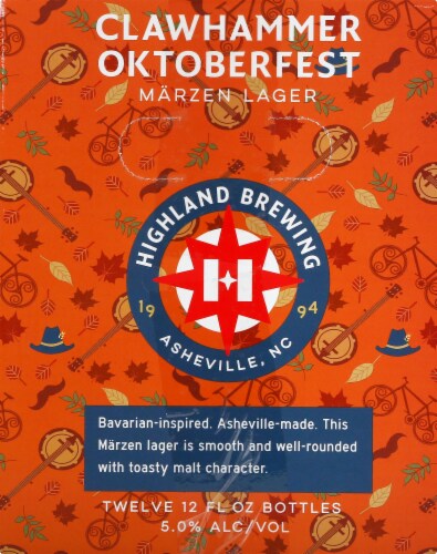 Highland Brewing Company Clawhammer Oktoberfest Lager Perspective: right