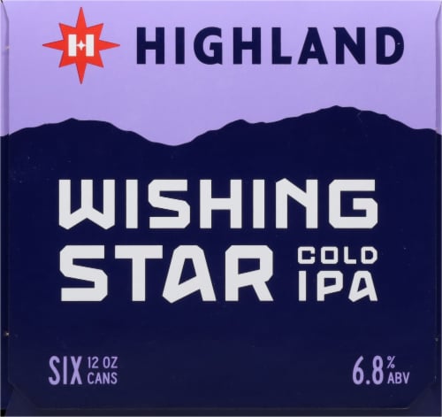 Highland Brewing Company Wishing Star Cold IPA Craft Beer Cans Perspective: right