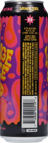 Highland Brewing Lounge Juice Tropical Double IPA Beer Can Perspective: right