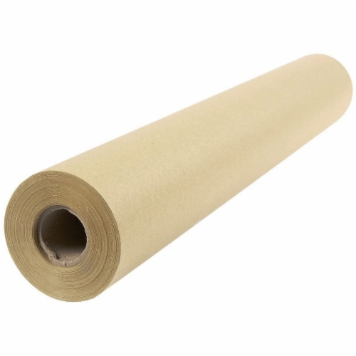 Kraft Brown Wrapping Paper for Gifts, Packing, Table Covering (17.5 In x 100 Ft Roll) Perspective: right
