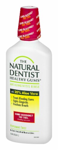 Natural Dentist Healthy Gums Peppermint Twist Antigingivitis Rinse Perspective: right