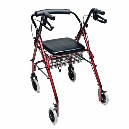 Graham Field Lumex Walkabout Lite Rollator with Seat - Burgundy Perspective: right