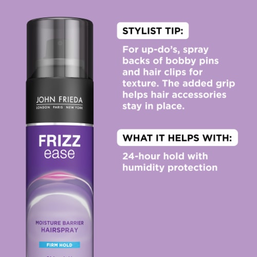 John Frieda Frizz Ease Firm Hold Hairspray, Humidity Resistant Spray Perspective: right