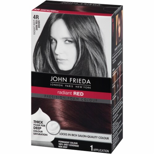 John Frieda Radiant Red 4R Dark Red Brown Precision Foam Hair Color, 1 ct -  City Market