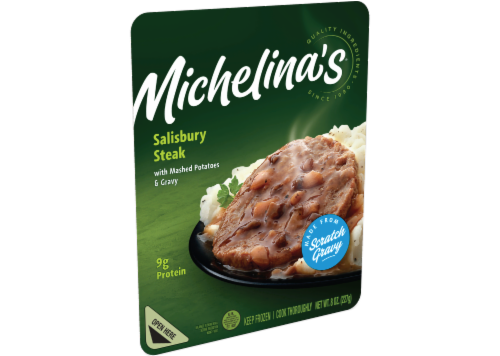 Michelina's® Salisbury Steak with Mashed Potatoes & Gravy Frozen Meal Perspective: right