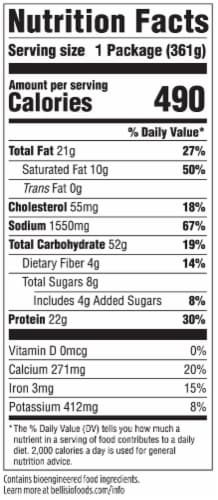 Michelina's® Grande™ Cheeseburger Mac Frozen Meal Perspective: right