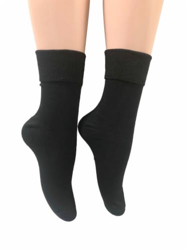 Legale Turn Cuff Rayon Socks - Black Perspective: right