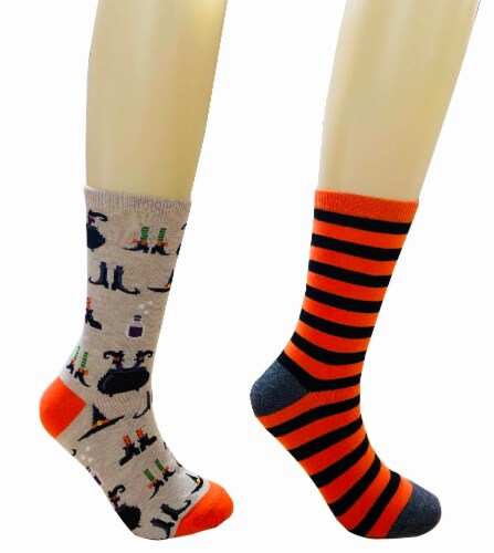 Legale Women's Witches Halloween Crew Socks Perspective: right
